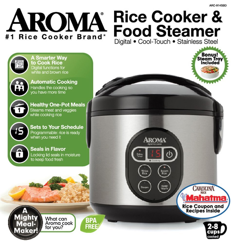 aroma rice cooker and food steamer