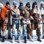 High-definition, realistic image showcasing winter fashion trends from the year 2024. Notably, the fashion scene is dominated by the rise of statement belts. The scene captures a few individuals of diverse descents and genders, each styled in different winter outfits. The statement belts they wear are eye-catching, contrasting in color and size, and varied in materials. Their overall attire reflects the innovation and style that defines this time period's fashion.