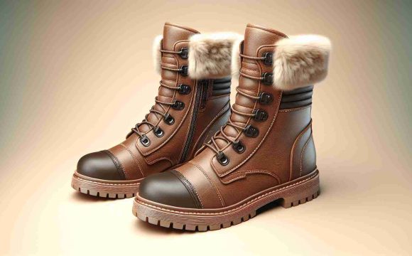 Create a realistic, high-definition image of a pair of low-cut boots designed for winter. The boots should exude a sense of style while also emphasizing comfort. They should have features such as faux fur lining for warmth, water-resistant exterior for snowy conditions, and durable, slip-resistant soles for safe walking on slippery surfaces. The overall design should be elegant and fashionable to suit the trendsetters' winter wardrobe.